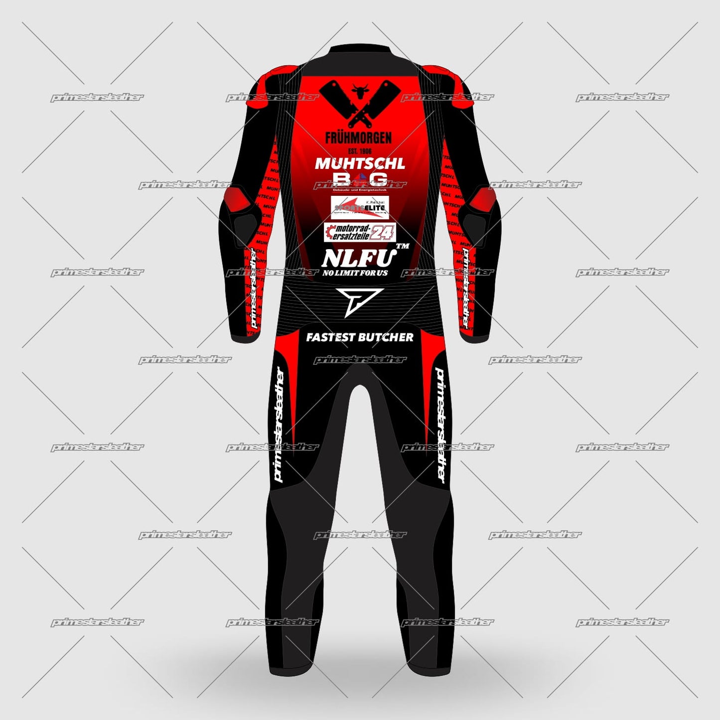 Mr Muschtl Custom Leather Racing Suit Front
