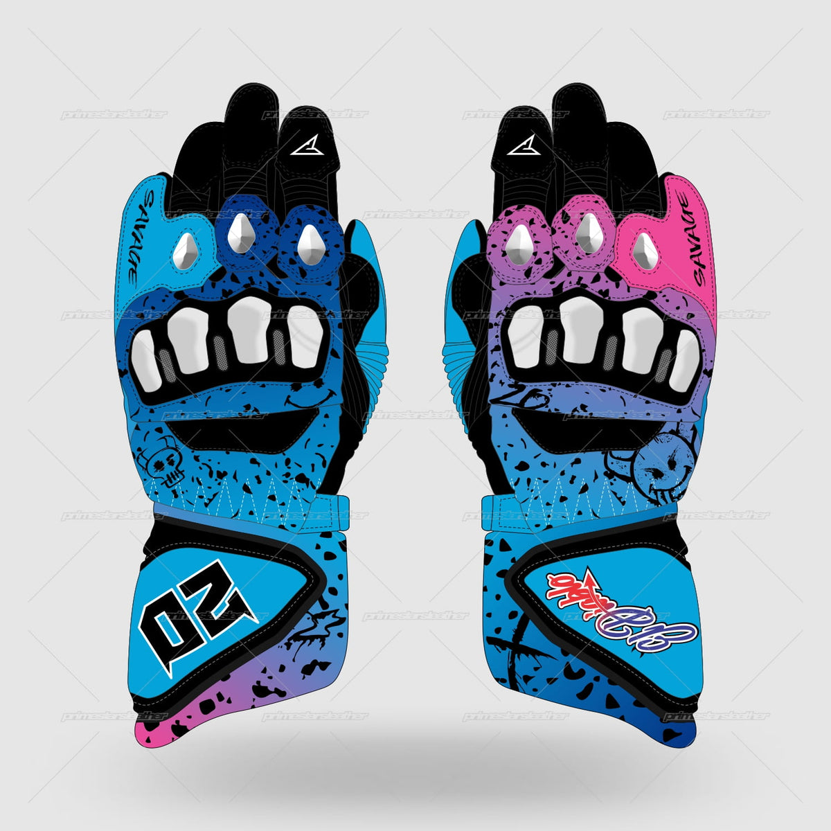 Fabio Quartararo Yamaha French GP 2024 Motorbike Race Gloves