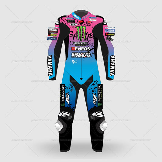 Fabio Quartararo Yamaha French GP 2024 Leather Motorbike Race Suit