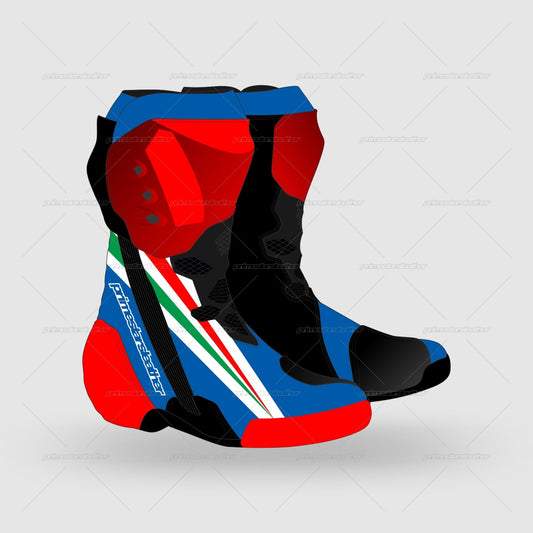 Francesco Bagnaia Italian GP 2024 Motorcycle Race Leather Boots