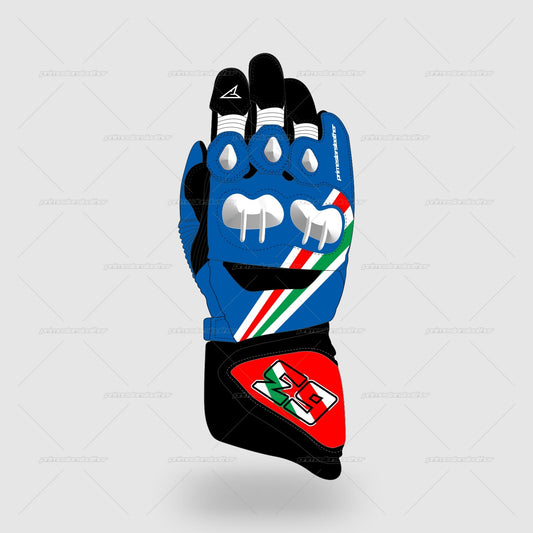 Francesco Bagnaia Italian GP 2024 Motorcycle Race Leather Gloves