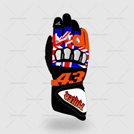 Jack Miller Red Bull KTM MotoGP 2024 Leather Race Gloves