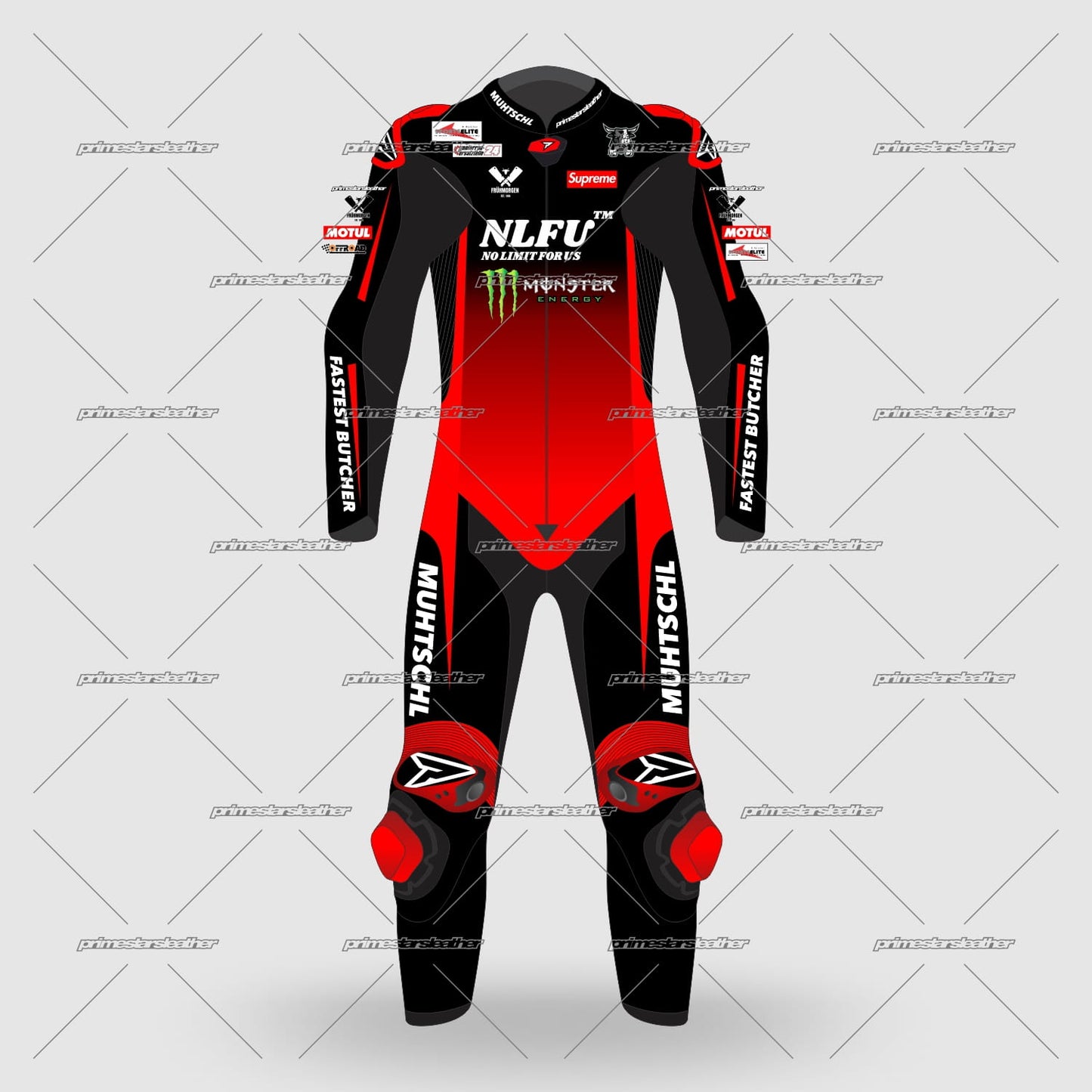 Mr Muschtl Custom Leather Racing Suit Front