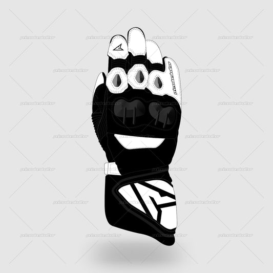 Raven V1 Protective Motorcycle Race Leather Gloves